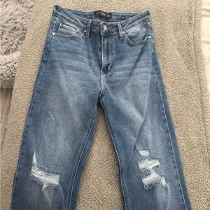 Just Black Blue Distressed Boyfriend Jeans